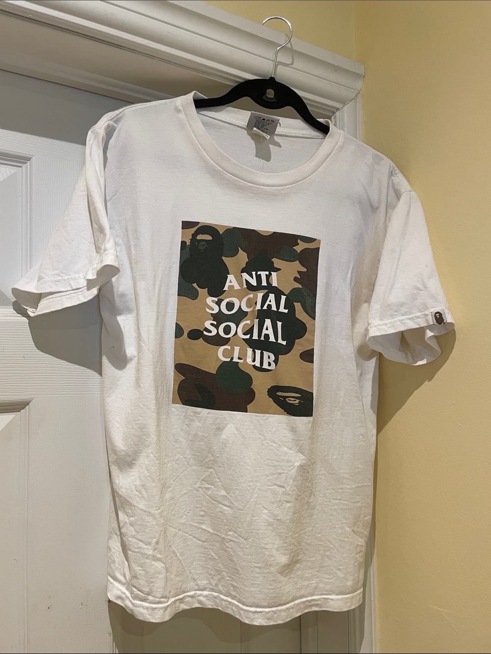 BAPE X Anti Social Social Club Camo Tee Japanese Streetwear  Tubular M